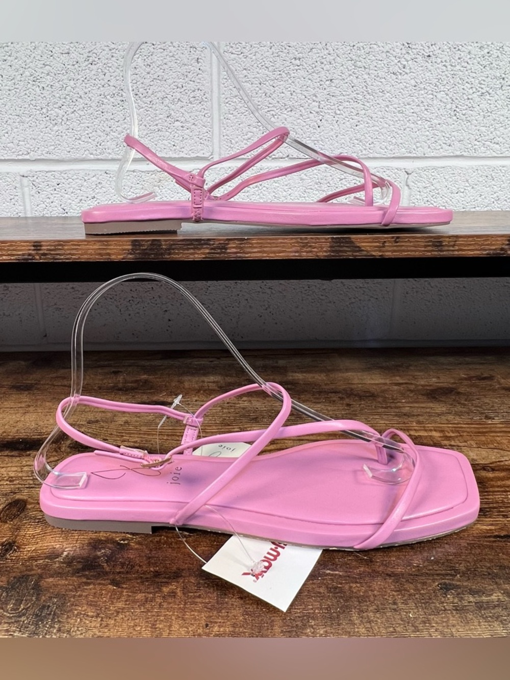 Joie Pink Strappy Flat Sandals
